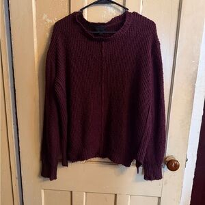 Lumiere Cozy Burgundy Sweater Size L